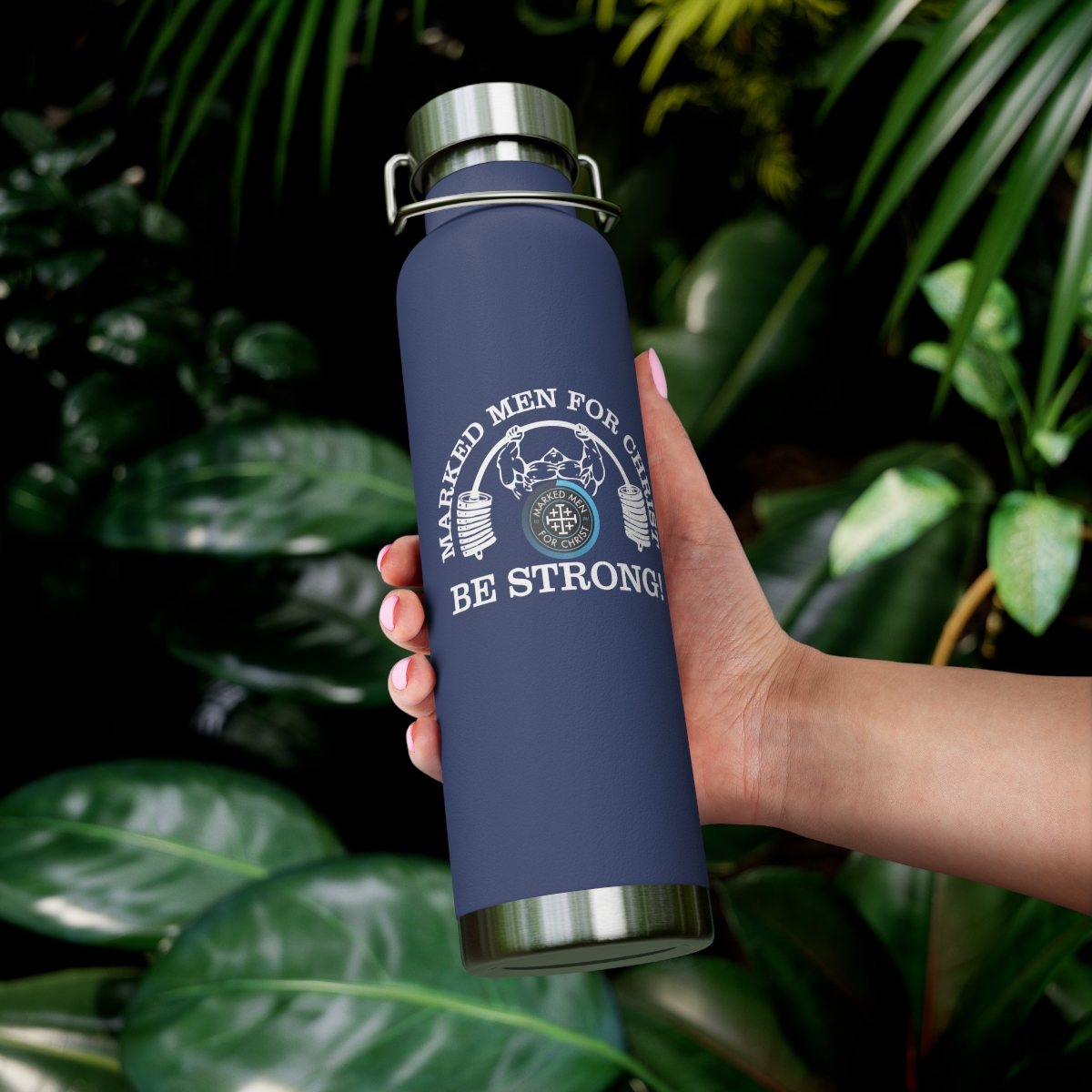 "Be STRONG" Weightlifter Copper Vacuum Insulated Bottle, 22oz