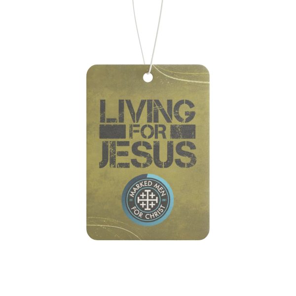 "Living for Jesus" Car Air Freshener - Image 3