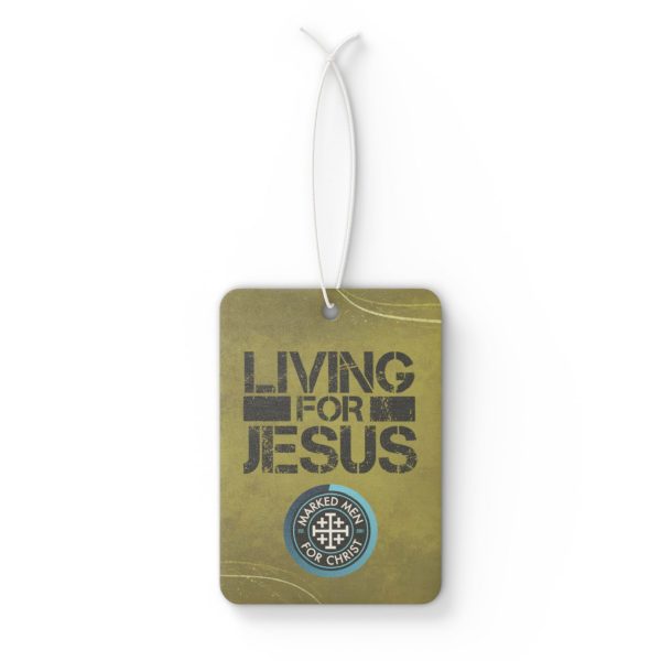"Living for Jesus" Car Air Freshener - Image 2