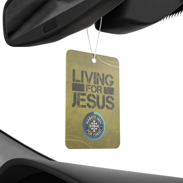 "Living for Jesus" Car Air Freshener - Image 4