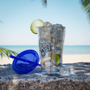 25th Anniversary Cup - 16oz Clear Tumbler with Straw