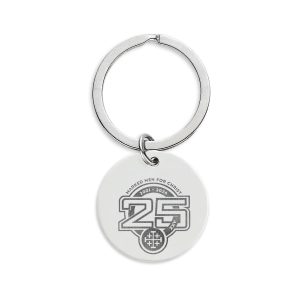 25th Anniversary "Be Strong" Commemorative - Laser Engraved Stainless Steel Keychain