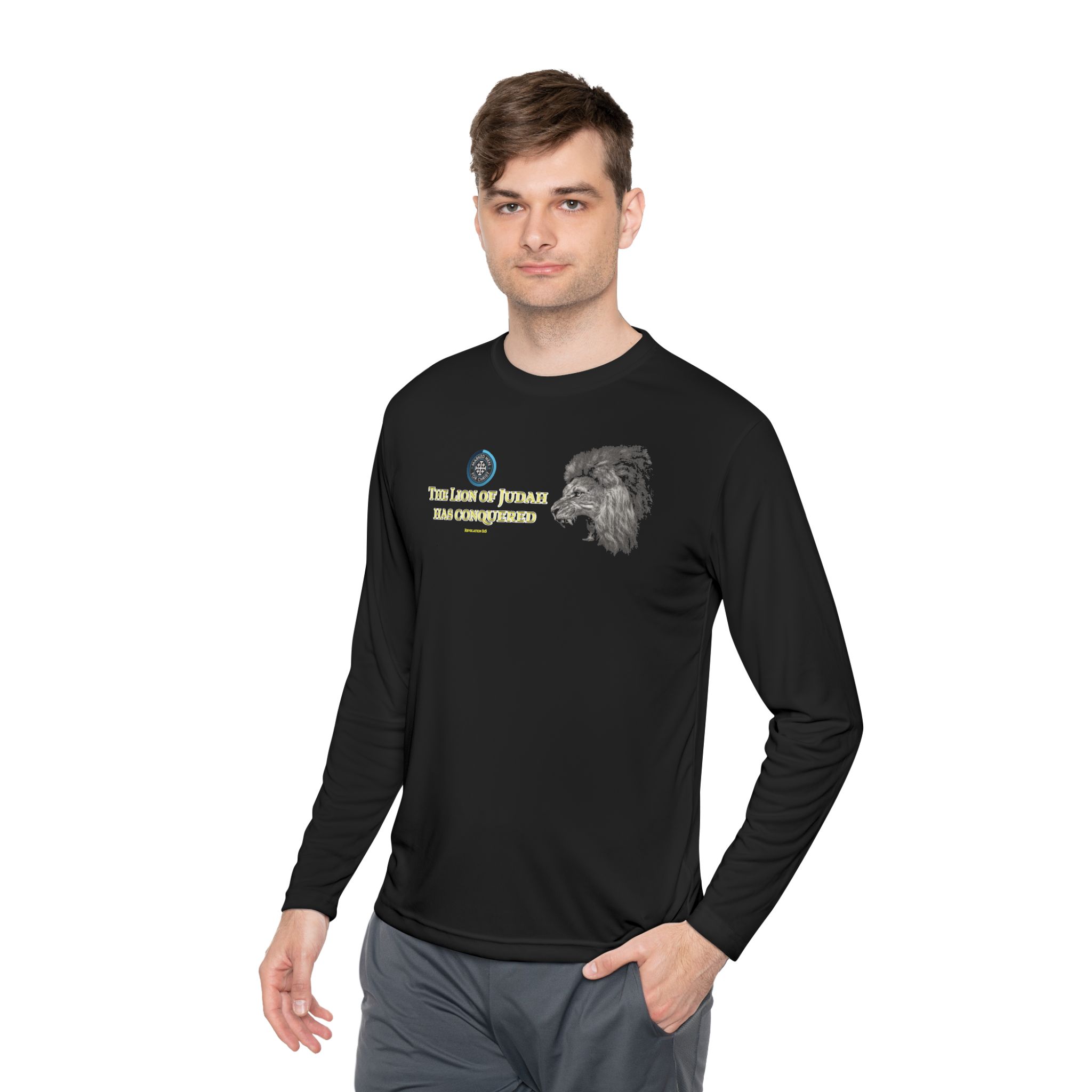"Lion of Judah" Sport-Tek Long Sleeve Tee - Image 3