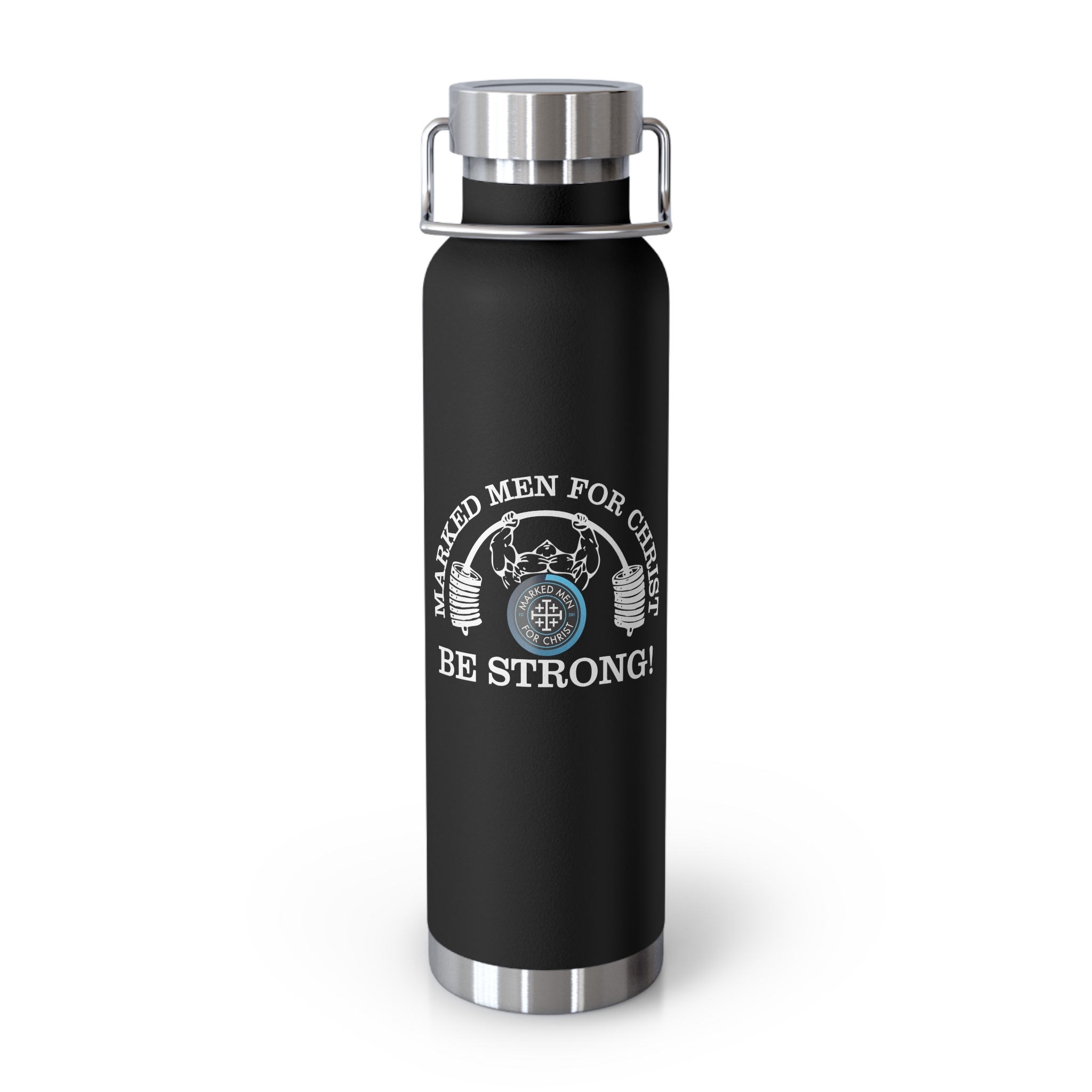 "Be STRONG" Weightlifter Copper Vacuum Insulated Bottle, 22oz - Image 9