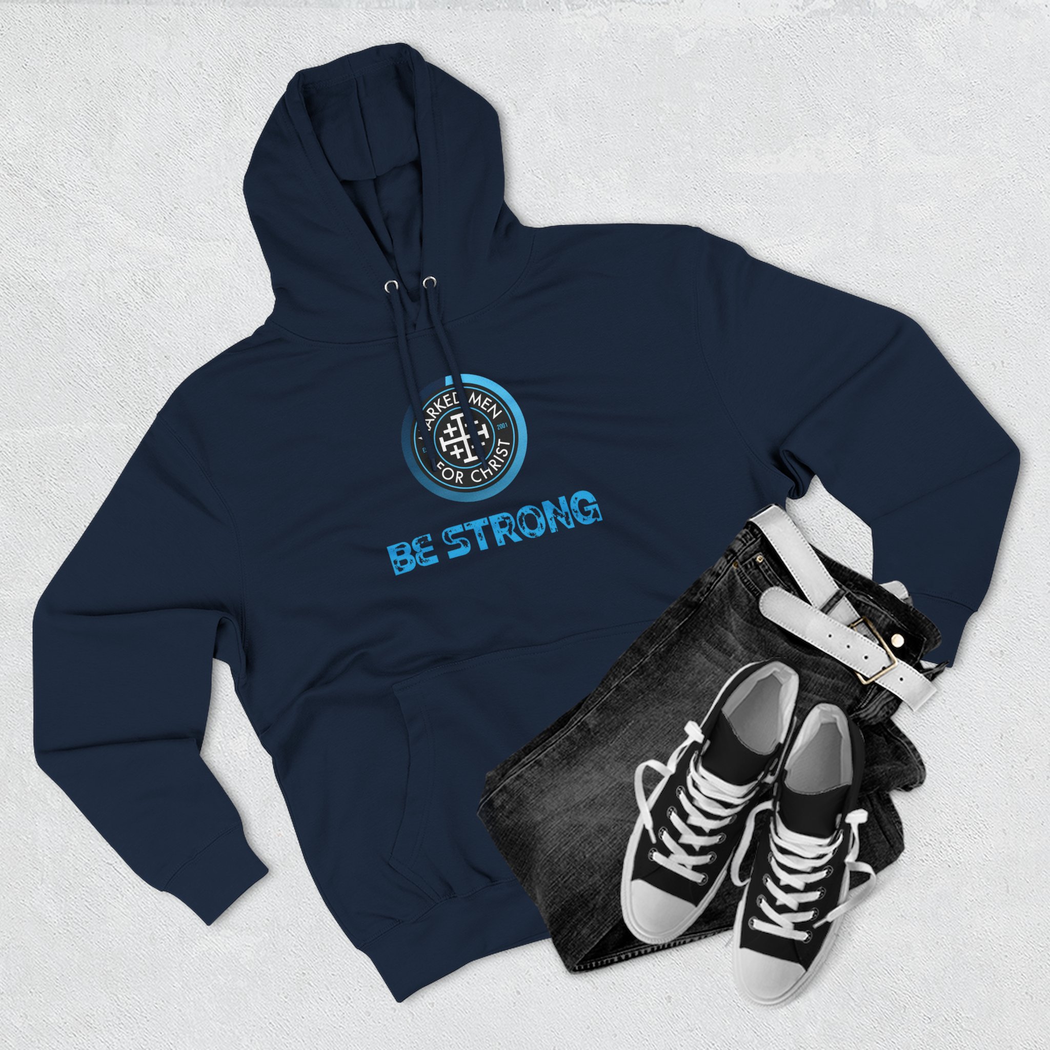 "Be Strong" Premium Pullover Hoodie - Image 3