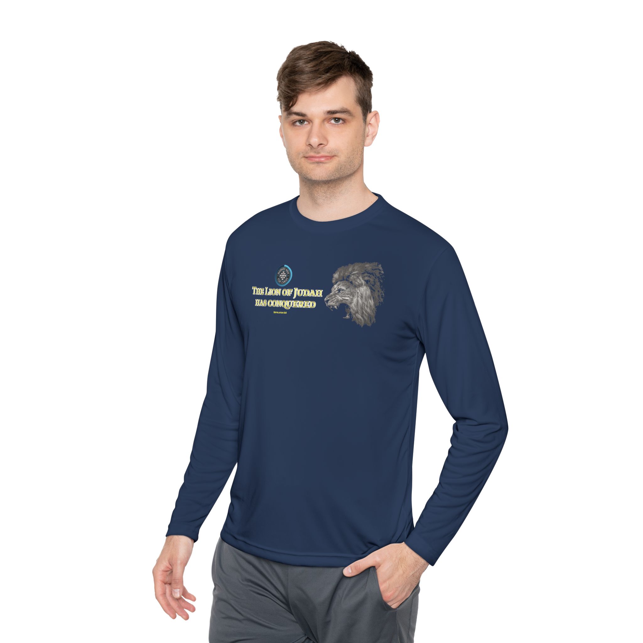 "Lion of Judah" Sport-Tek Long Sleeve Tee - Image 7