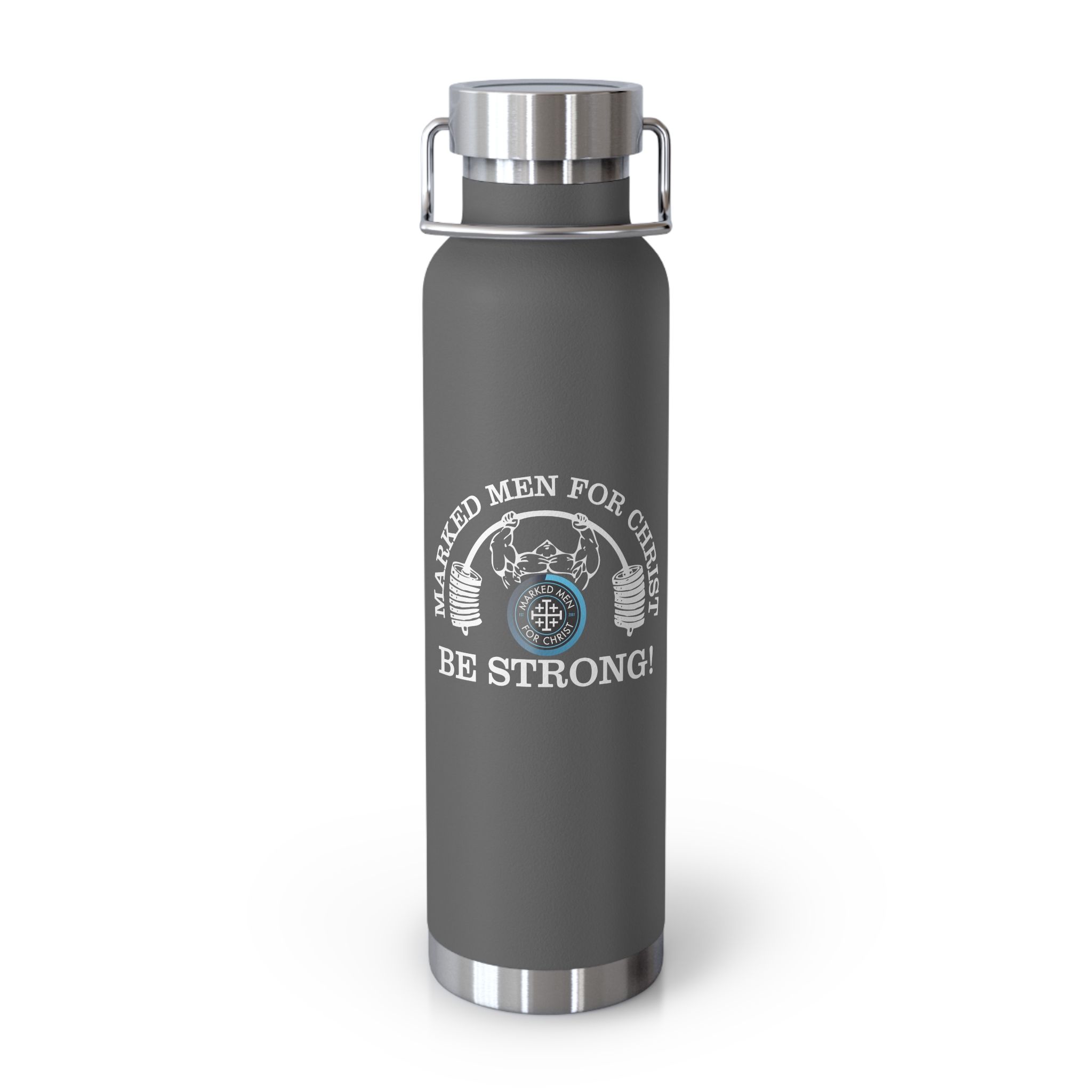 "Be STRONG" Weightlifter Copper Vacuum Insulated Bottle, 22oz - Image 5