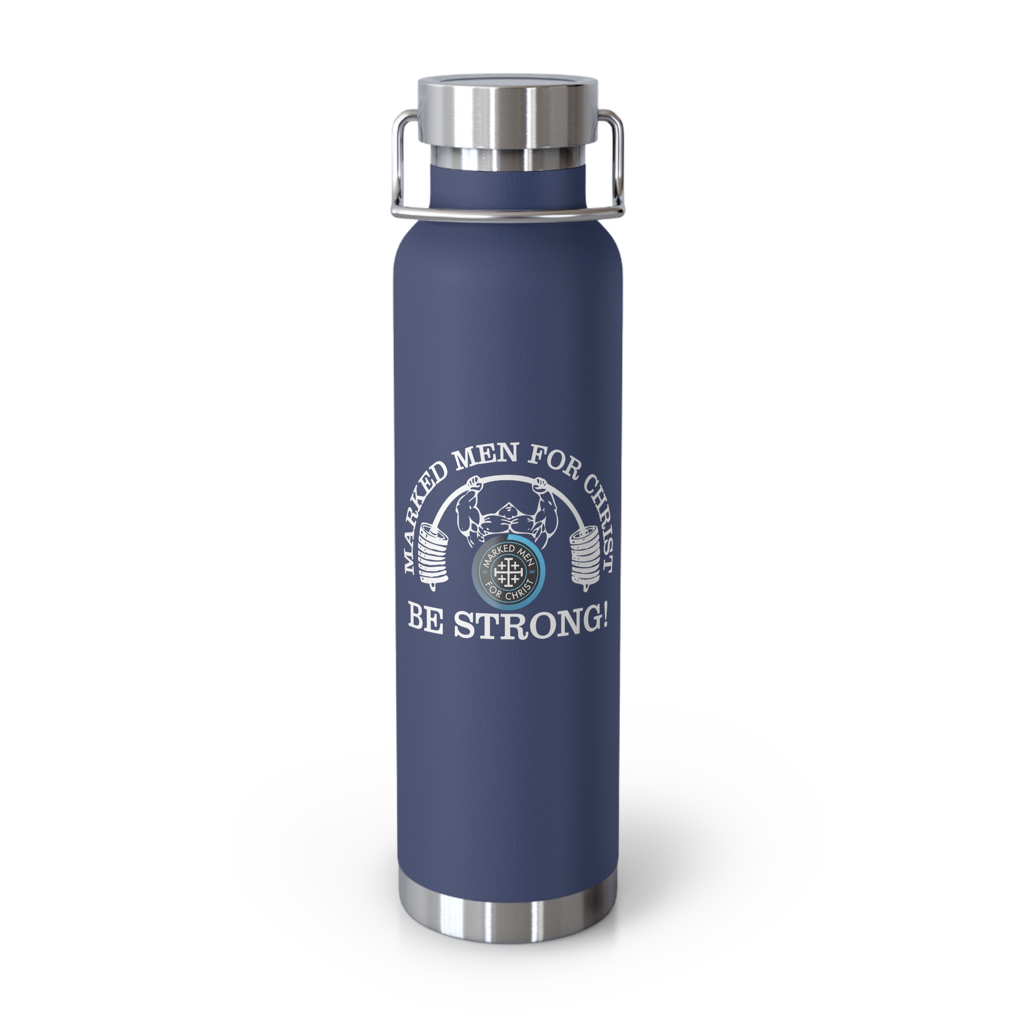 "Be STRONG" Weightlifter Copper Vacuum Insulated Bottle, 22oz - Image 13