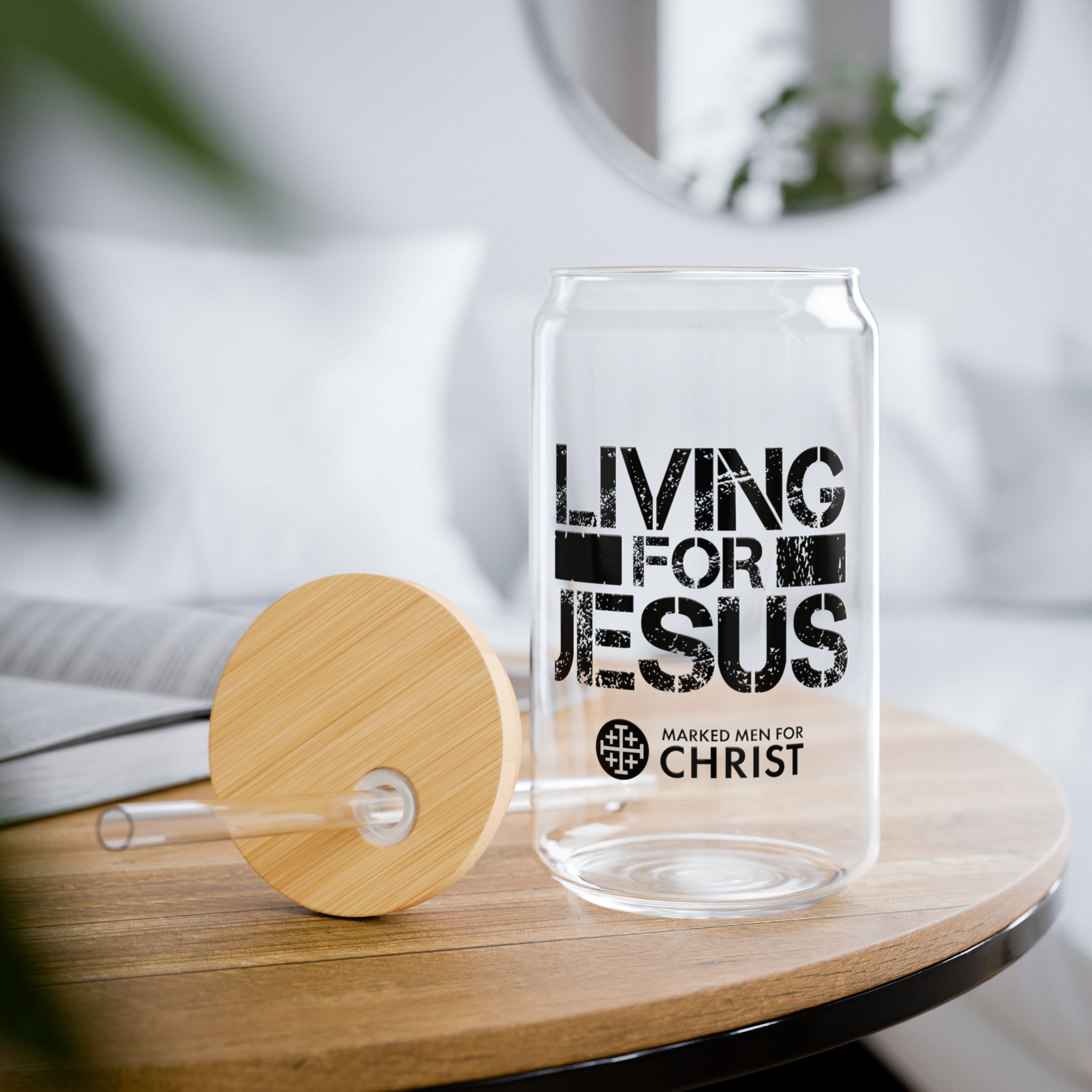 "Living for Jesus" Glass, 16oz - Image 5