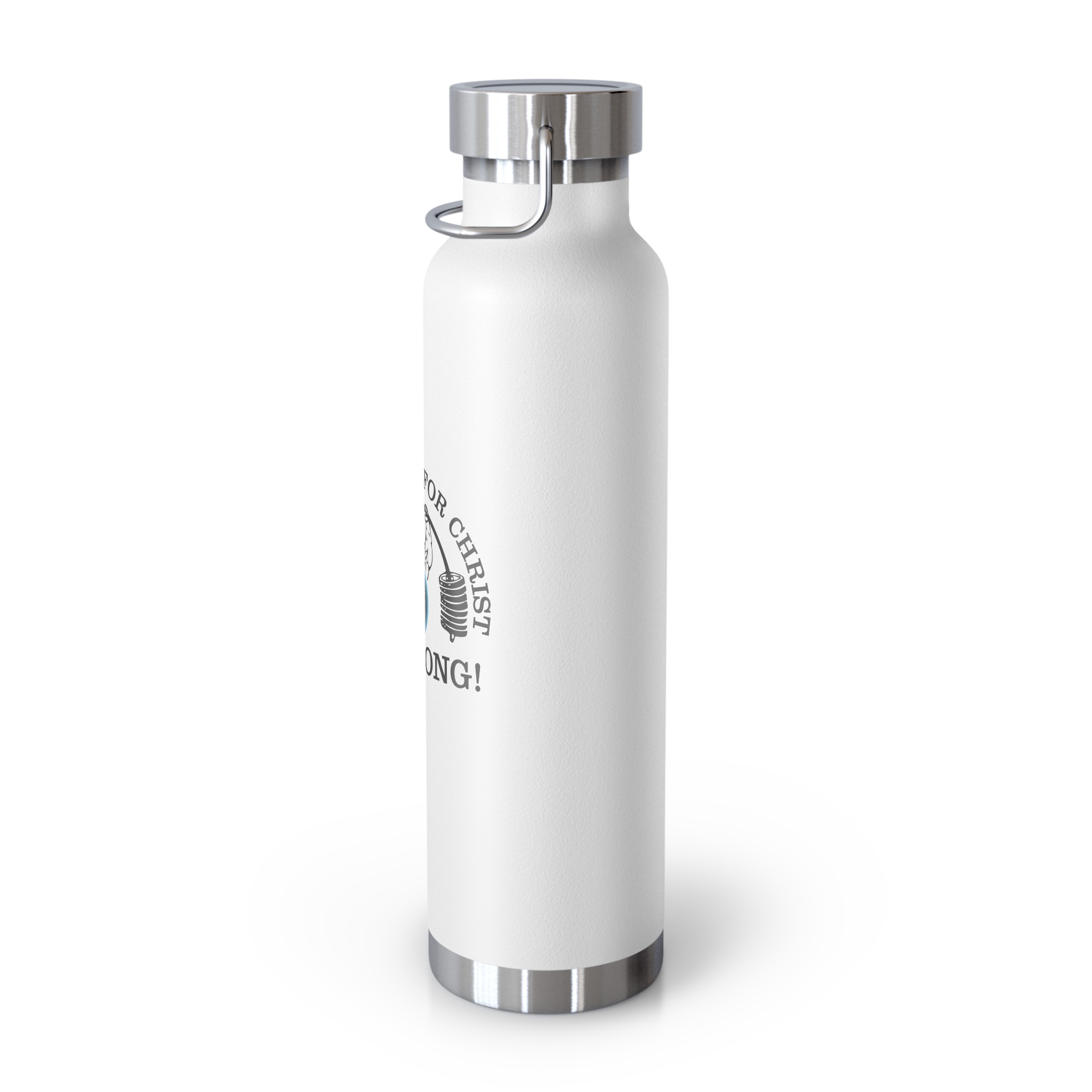 "Be STRONG" Weightlifter Copper Vacuum Insulated Bottle, 22oz - Image 3