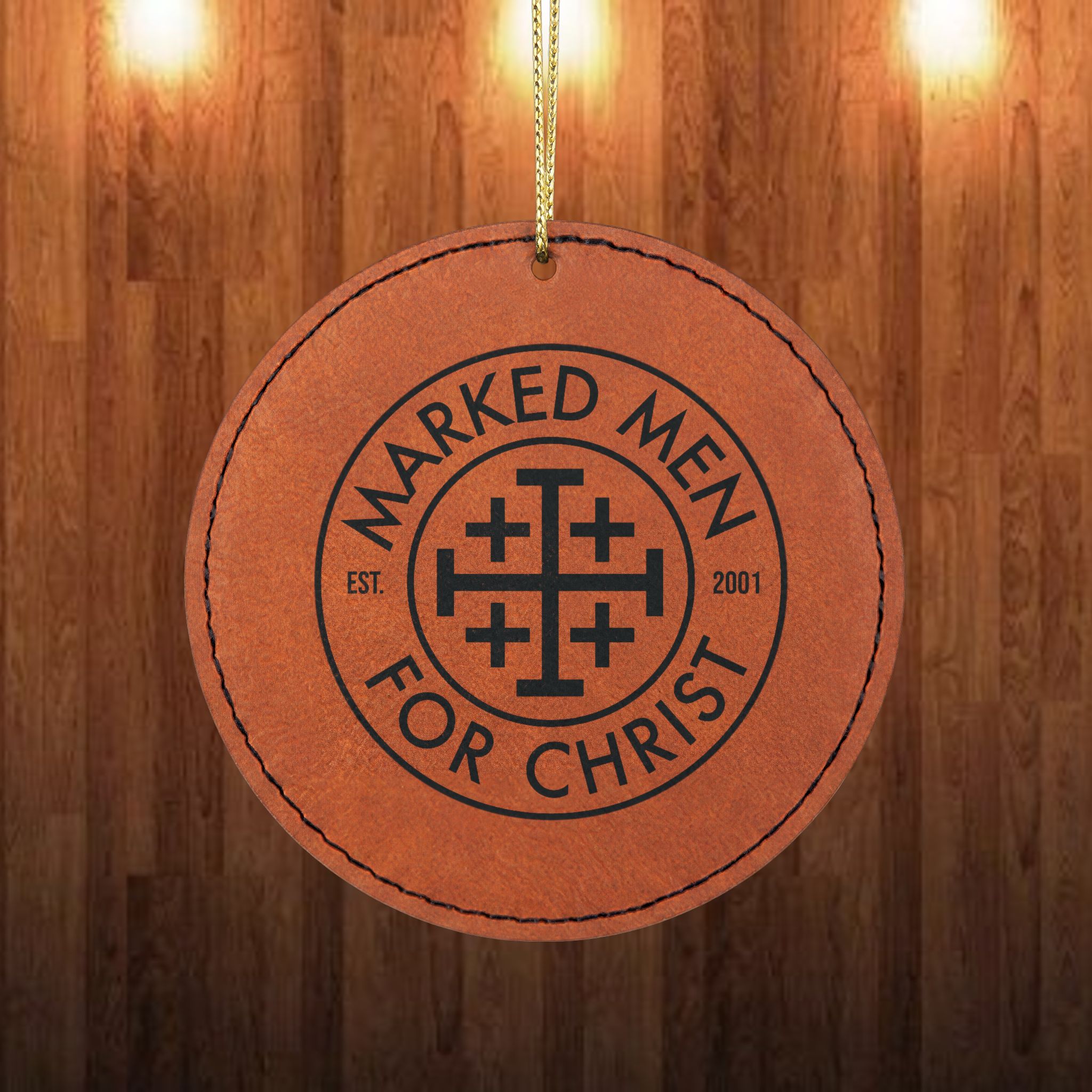 Leatherette Christmas Ornament - MMFC Logo - Image 4