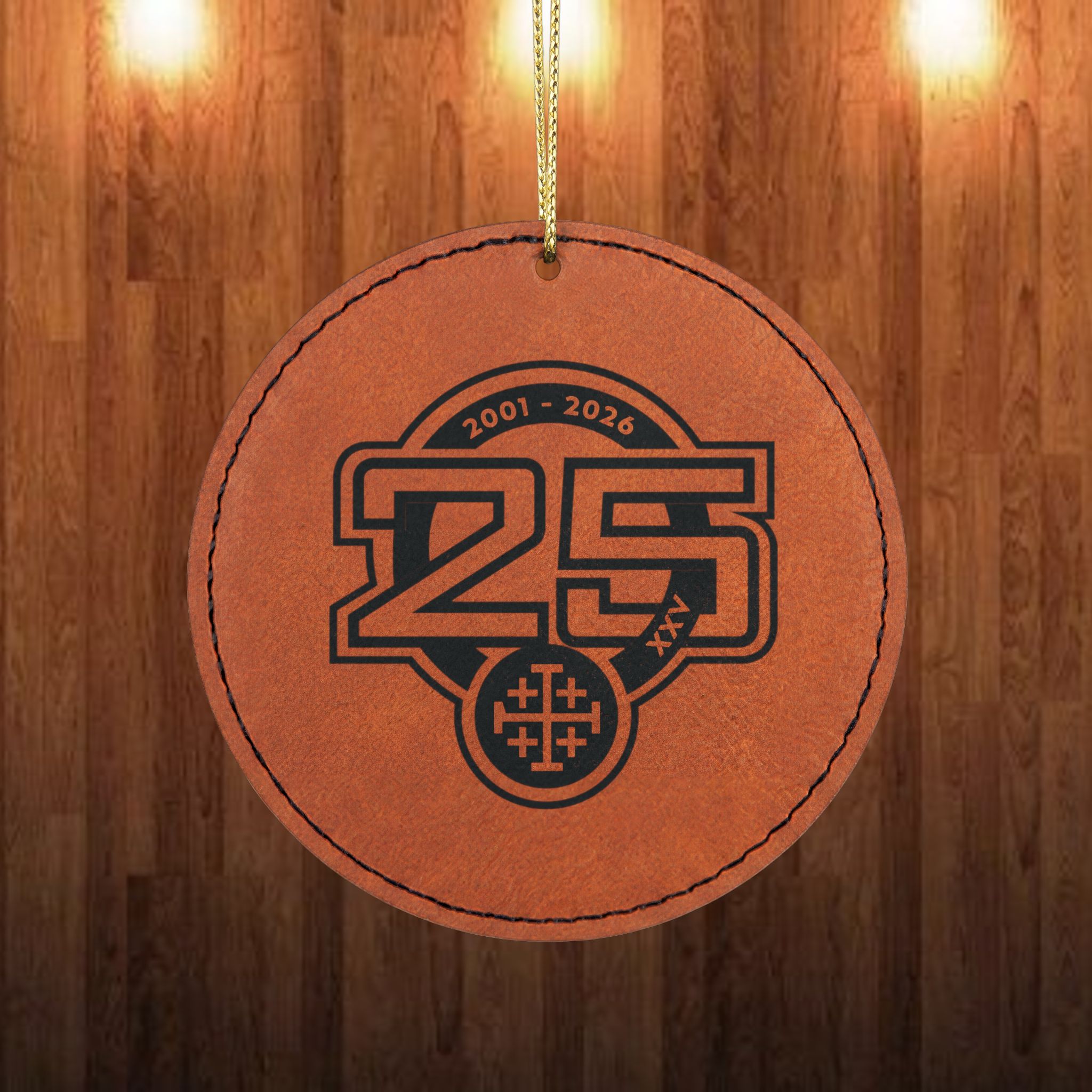 Leatherette Christmas Ornament - MMFC Logo - Image 3